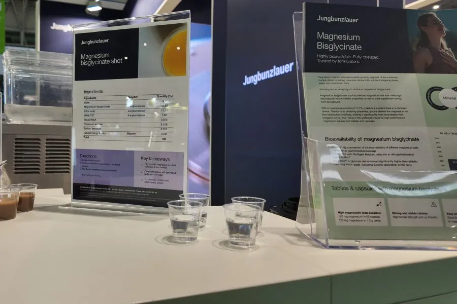 Jungbunzlauer magnesium shot at Vitafoods 2026